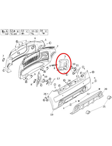 SOPORTE ANTINIEBLA DERECHO JS50 SPORT