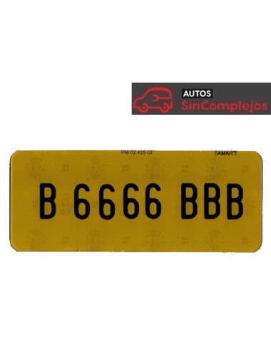 PLACA DE MATRICULA