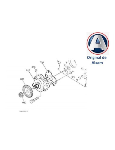 JUNTA DE BOMBA DE ACEITE MOTOR KUBOTA Z402 / Z482. K158413515. ORIGINAL