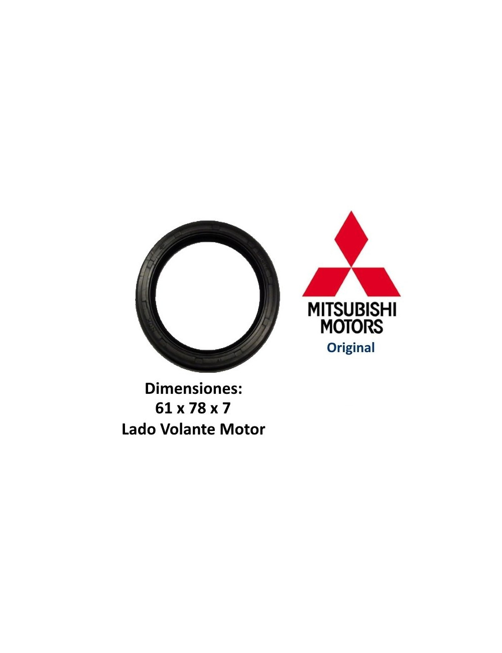 RETEN CIGÜEÑAL LADO VOLANTE MITSUBISHI L2E. ORIGINAL