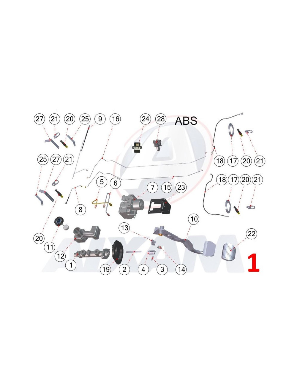 DESPIECE FRENOS AIXAM 2020 ABS DESPIECE FRENOS AIXAM 2020 ABS