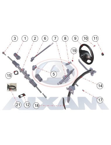 DESPIECE VOLANTE / CREMALLERA AIXAM 2020