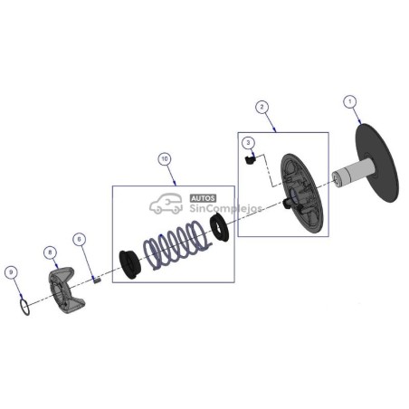 DESPIECE VARIADOR DE CAJA CAMBIO AIXAM S9526