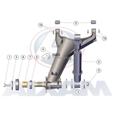 DESPIECE TREN TRASERO AIXAM CITY 2020