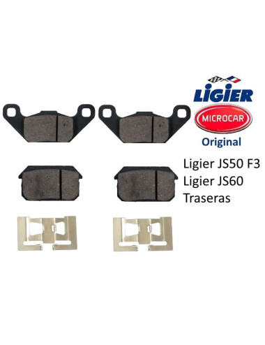 PASTILLAS DE FRENOS TRASERAS LIGIER JS50 F3 / JS60