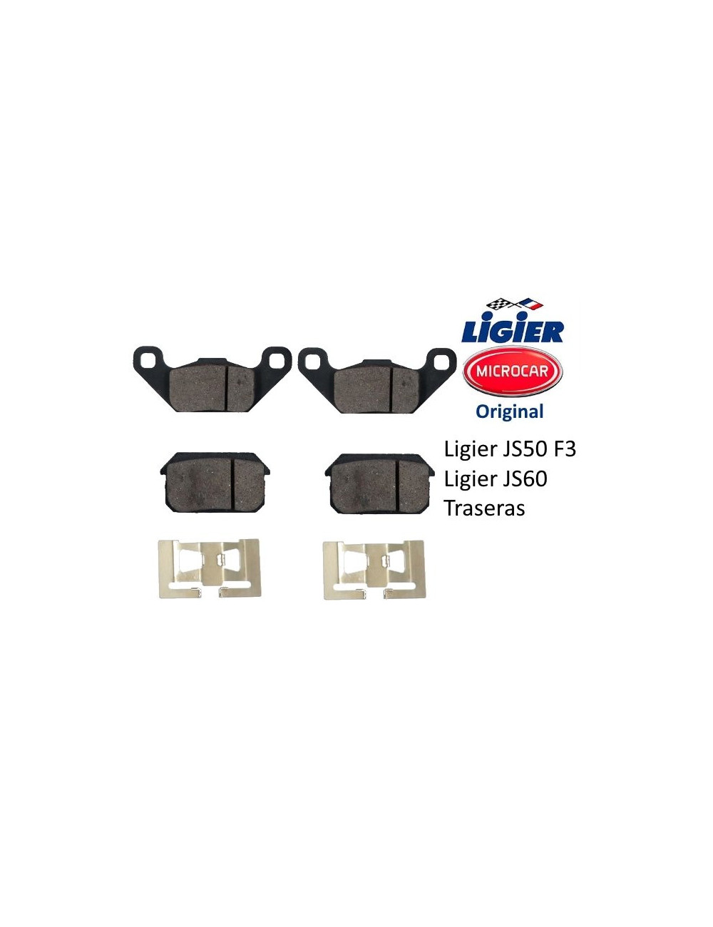 PASTILLAS DE FRENOS TRASERAS LIGIER JS50 F3 / JS60 PASTILLAS DE FRENOS TRASERAS LIGIER JS50 F3 / JS60