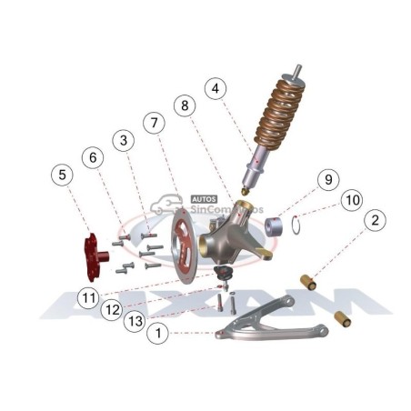 DESPIECE TREN TRASERO AIXAM CITY 2020