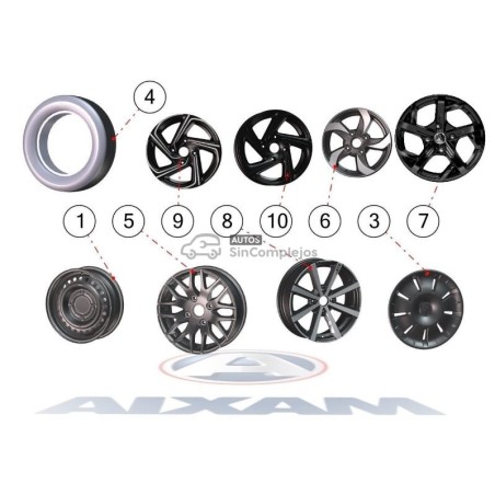 RUEDAS Y LLANTAS AIXAM 2016/ 2020