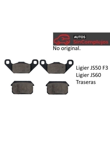 PASTILLAS DE FRENOS TRASERAS LIGIER JS50 F3 / JS60. NO ORIGINAL