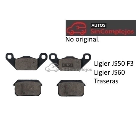 PASTILLAS DE FRENOS TRASERAS LIGIER JS50 F3 / JS60. NO ORIGINAL