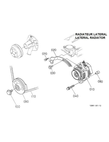 DESPIECE ALTERNADOR KUBOTA Z482