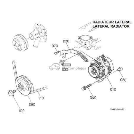 DESPIECE ALTERNADOR KUBOTA Z482