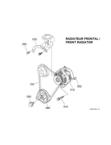 DESPIECE ALTERNADOR KUBOTA Z482