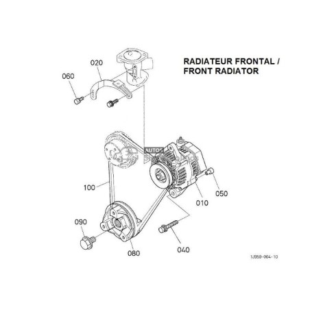 DESPIECE ALTERNADOR KUBOTA Z482