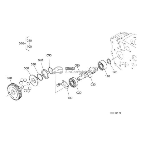 DESPIECE ARBOL DE LEVAS KUBOTA Z482