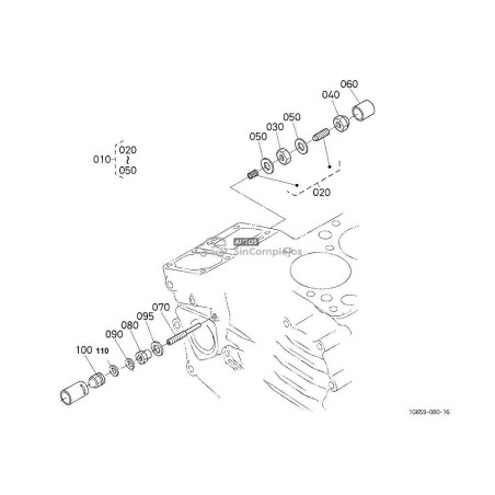DESPIECE PALANCA DE PARO KUBOTA Z482E
