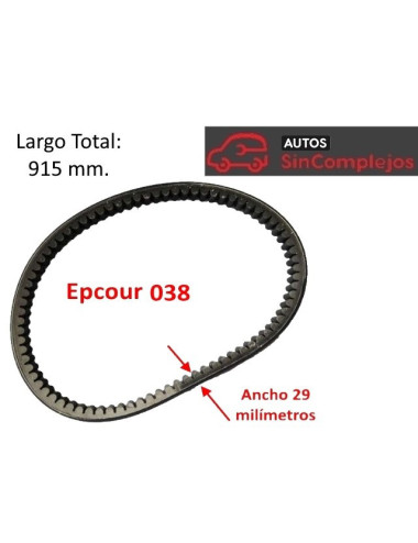Largo: 915 mm. Ancho: 29 mm.