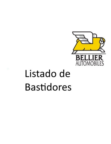 LISTADO DE BASTIDORES BELLIER