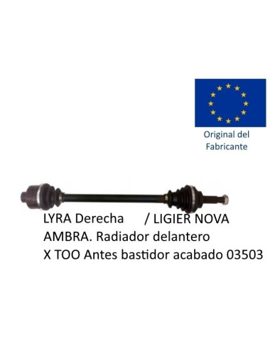 TRANSMISIÓN AMRA/NOVA/X TOO/LYRA