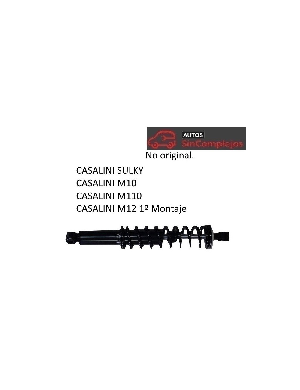 AMORTIGUADOR TRASERO CASALINI SULKY/M10/M12. F2107000032 . NO ORIGINAL AMORTIGUADOR TRASERO CASALINI SULKY/M10/M12. F2107000032 . NO ORIGINAL