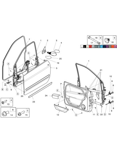 DESPIECE PUERTA MICROCAR M.GO / DUE