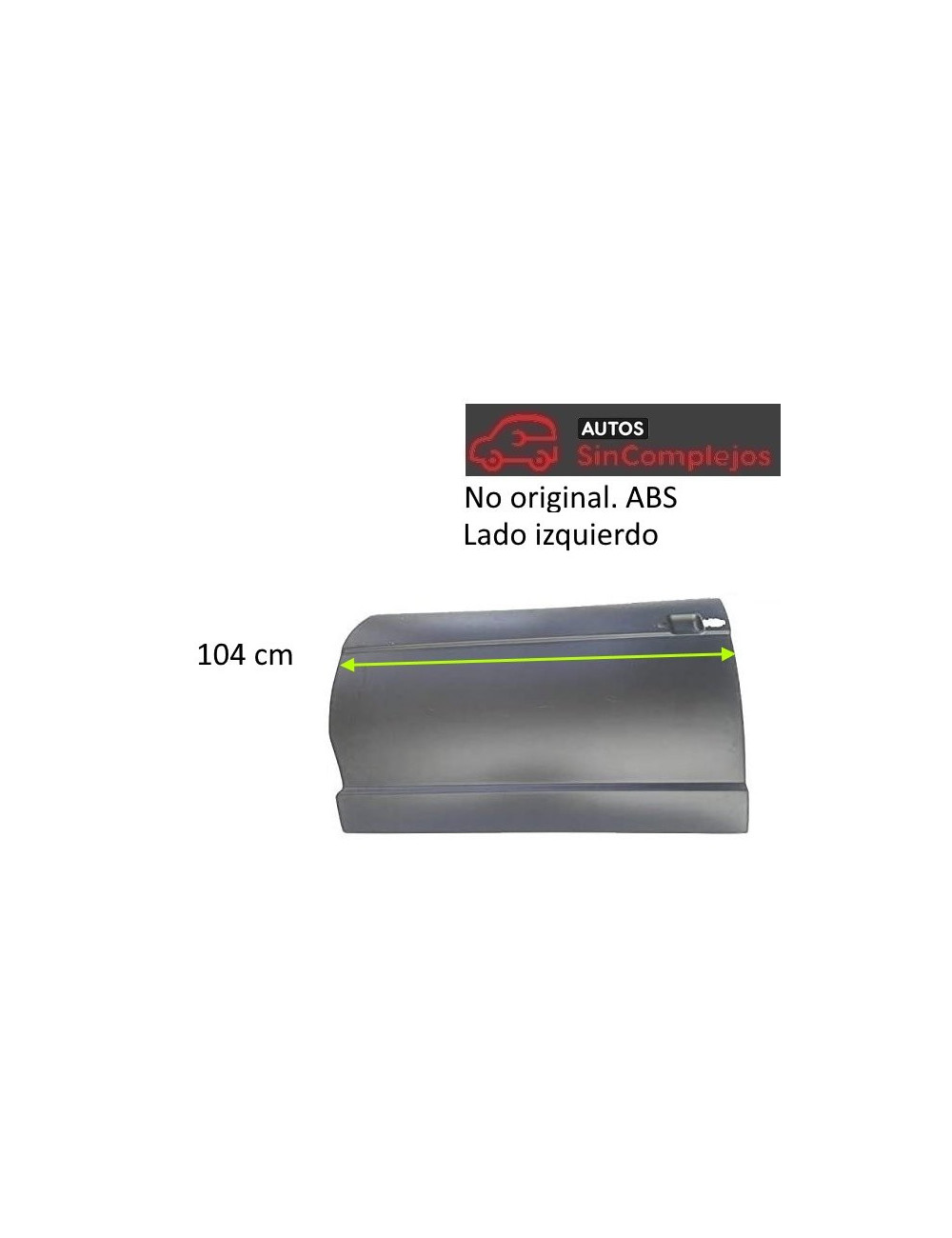 PANEL PUERTA EXTERIOR IZQUIERDA ABS AIXAM 7AP039 PANEL PUERTA EXTERIOR IZQUIERDA ABS AIXAM 7AP039