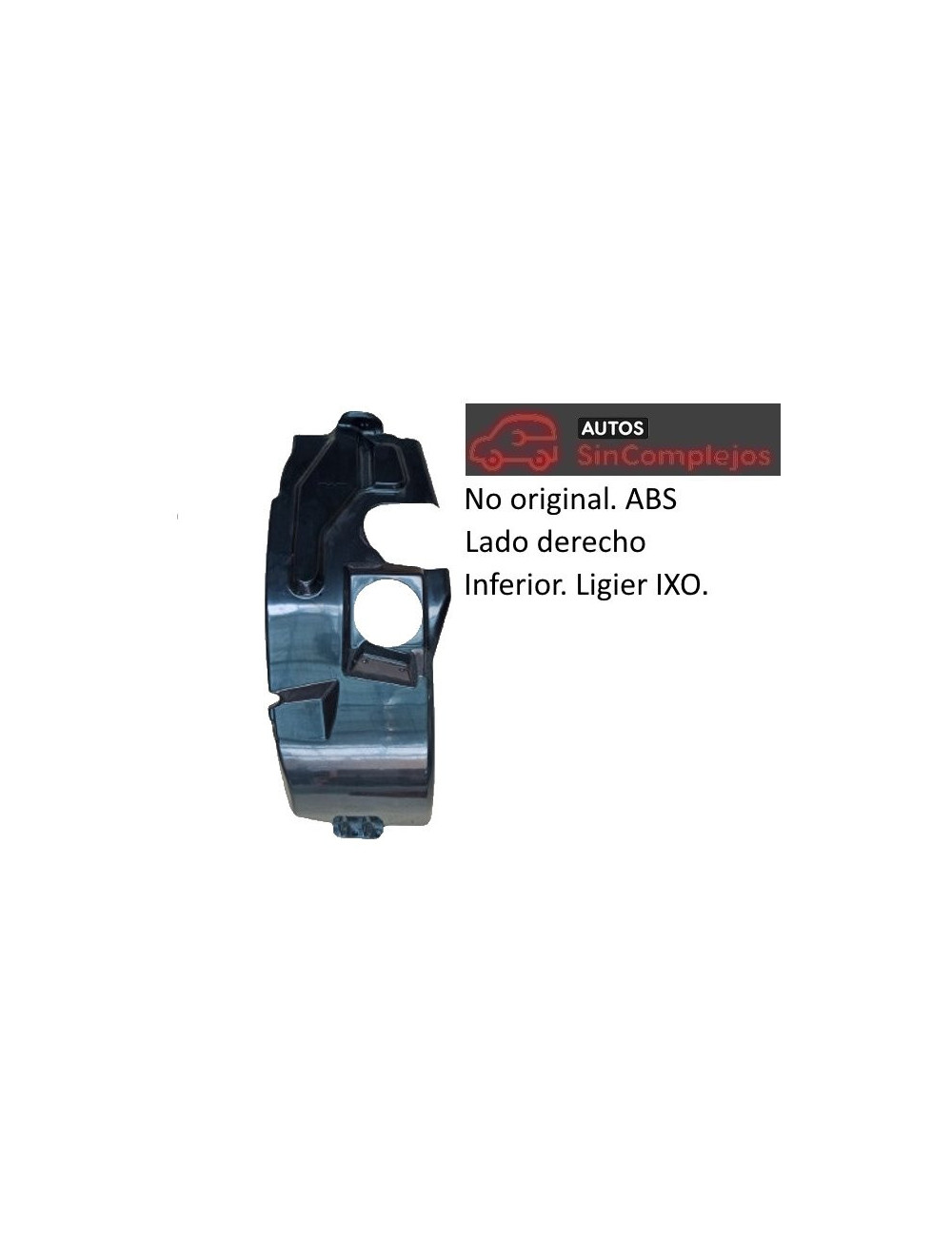 PASO RUEDA DELANTERO DERECHO INFERIOR ABS LIGIER IXO. NO ORIGINAL. 0086396 PASO RUEDA DELANTERO DERECHO INFERIOR ABS LIGIER IXO. NO ORIGINAL. 0086396