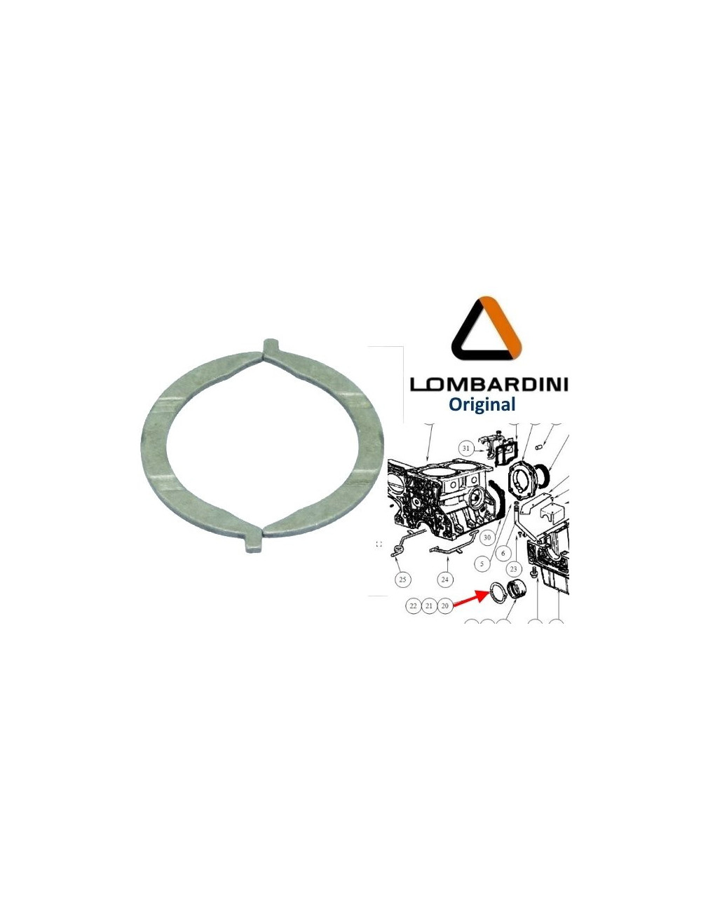 ANILLO DE TOPE ESTANDAR LOMBARDINI LDW502. ORIGINAL. ANILLO DE TOPE ESTANDAR LOMBARDINI LDW502. ORIGINAL.