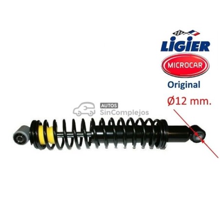 AMORTIGUADOR DE SUSPENSION TRASERA MICROCAR MC. 12 MM. ORIGINAL.1004611.