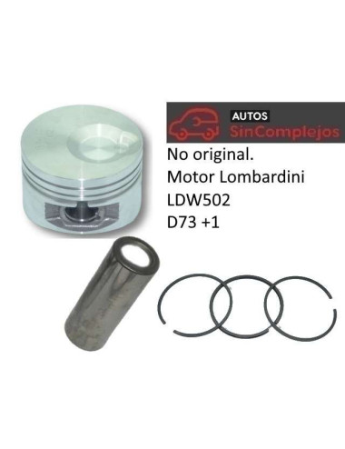 PISTON CON SEGMENTOS LOMBARDINI LDW502 D73 +1. NO ORIGINAL. 1009717