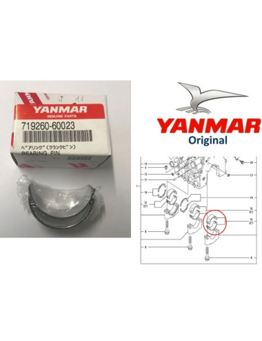 CASQUILLO DE BIELAS DE MOTOR YANMAR. ORIGINAL