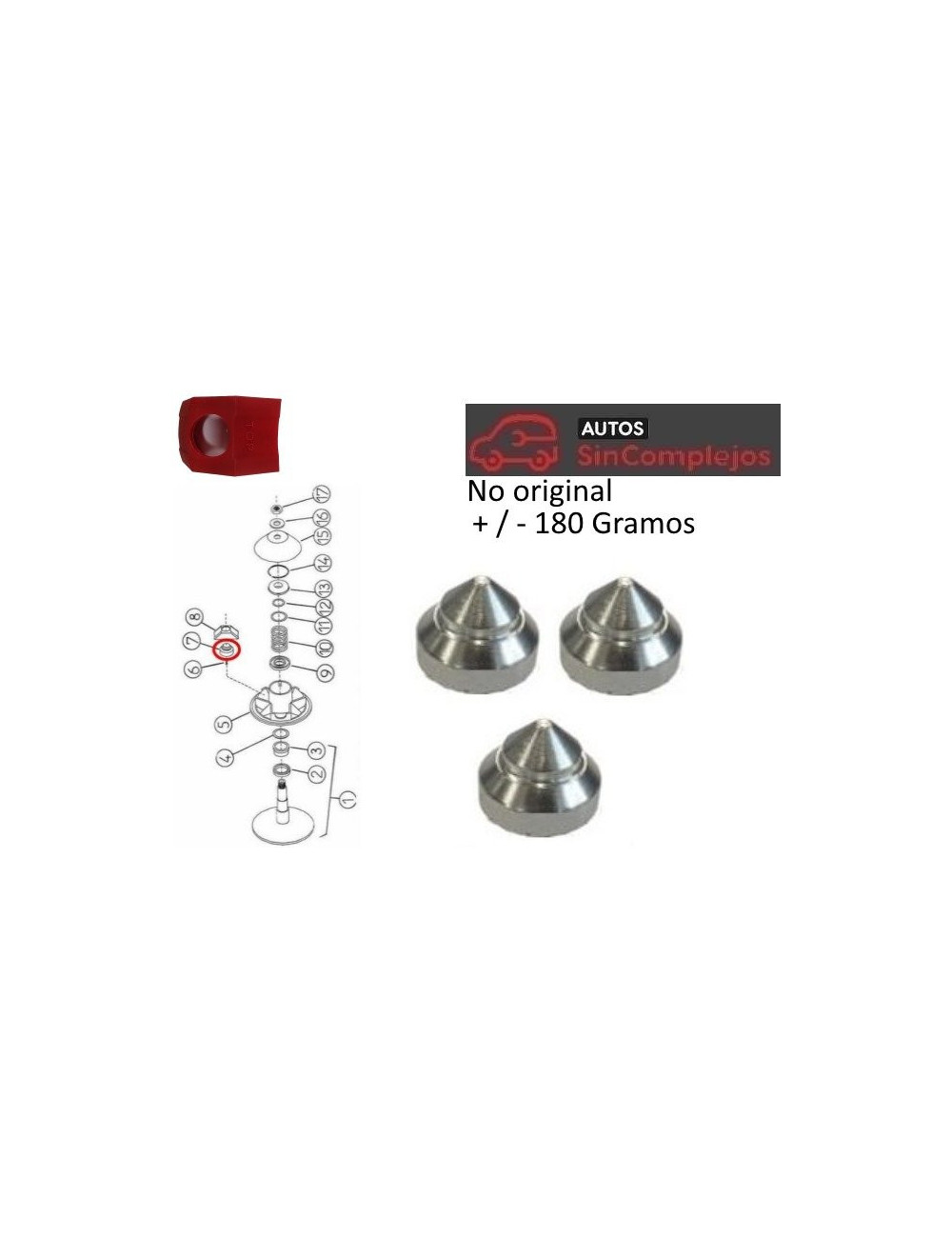 +/- 180 GRAMOS CONTRAPESAS MASA CENTRÍFUGA VARIADOR MOTOR +/- 180 GRAMOS CONTRAPESAS MASA CENTRÍFUGA VARIADOR MOTOR