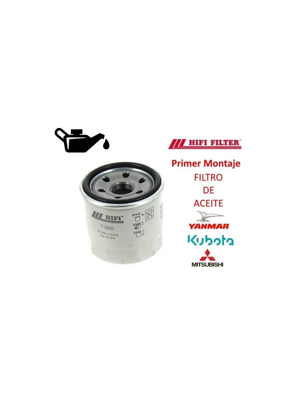 FILTRO DE ACEITE KUBOTA Z402/Z482 , YANMAR Y MITSUBISHI FILTRO DE ACEITE KUBOTA Z402/Z482 , YANMAR Y MITSUBISHI