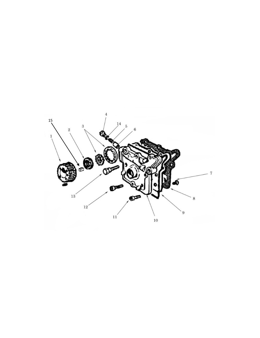 DESPIECE DE LA BOMBA DE ACEITE LOMBARDINI LDW502