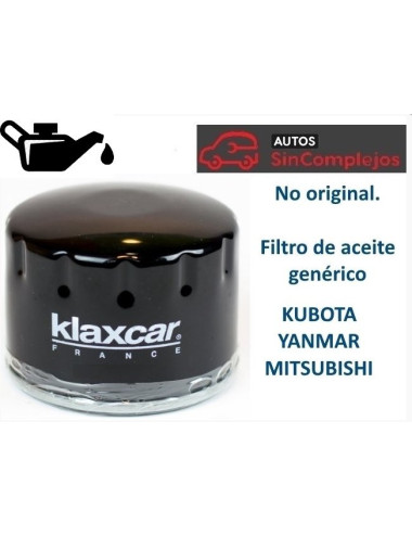 FILTRO ACEITE MOTOR GENERICO. KLAXCAR