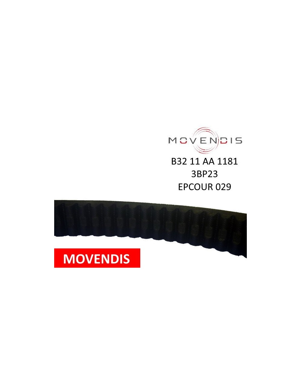 CORREA DE VARIADOR MOVENDIS. B3211AA1181 / 029