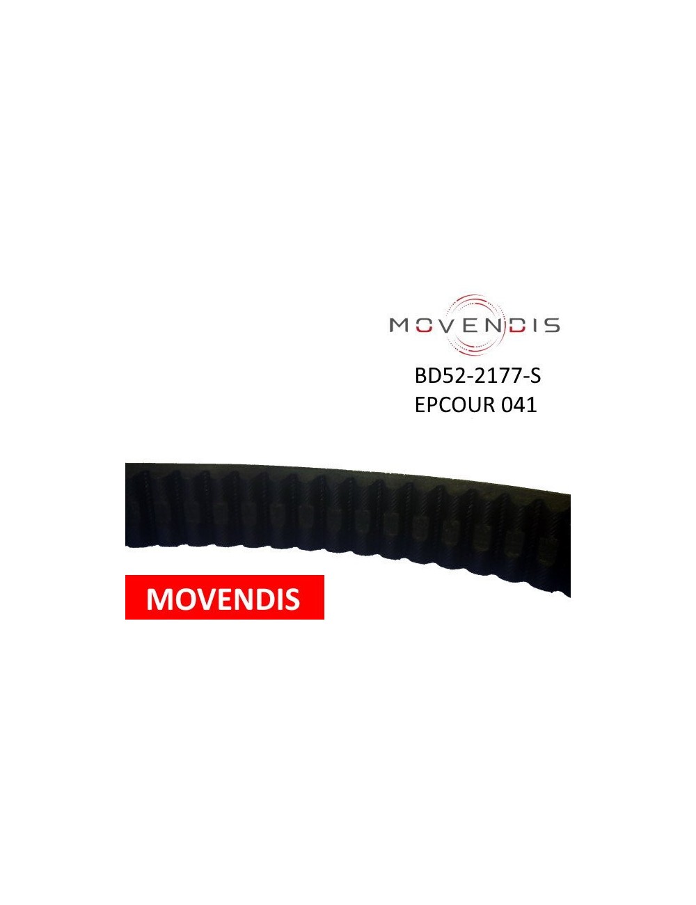 CORREA DE VARIADOR MOVENDIS. BD52-2177-S / 041