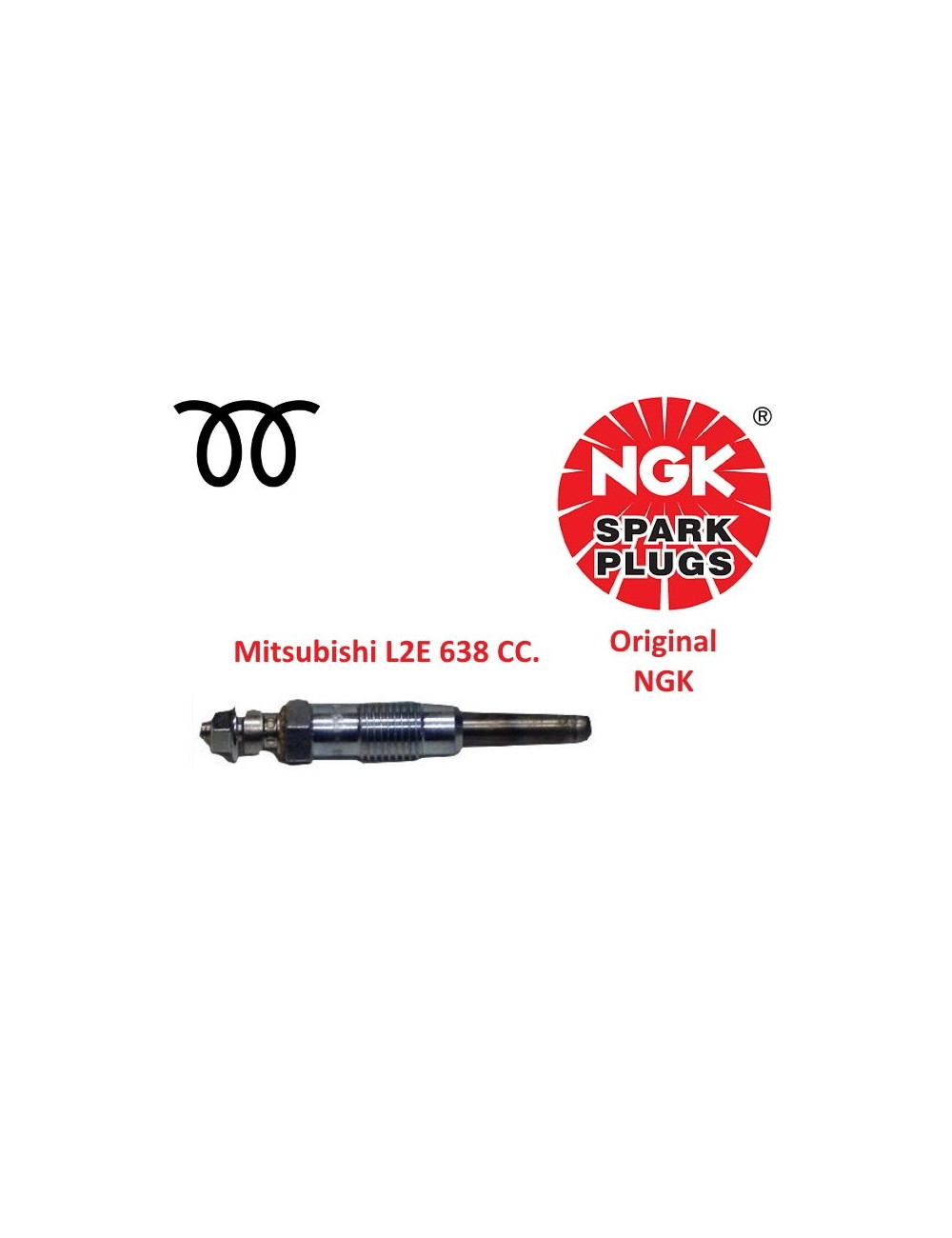 SC858 BUJÍA MITSUBISHI L2E 638 CC. NGK.