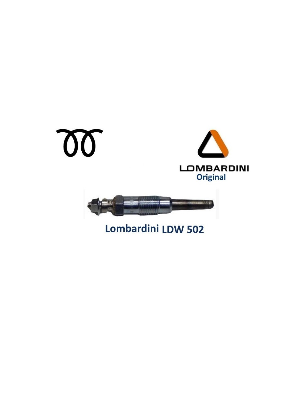 BUJÍA DE PRECALENTAMIENTO MOTOR LOMBARDINI LDW 502 FOCS. ORIGINAL.