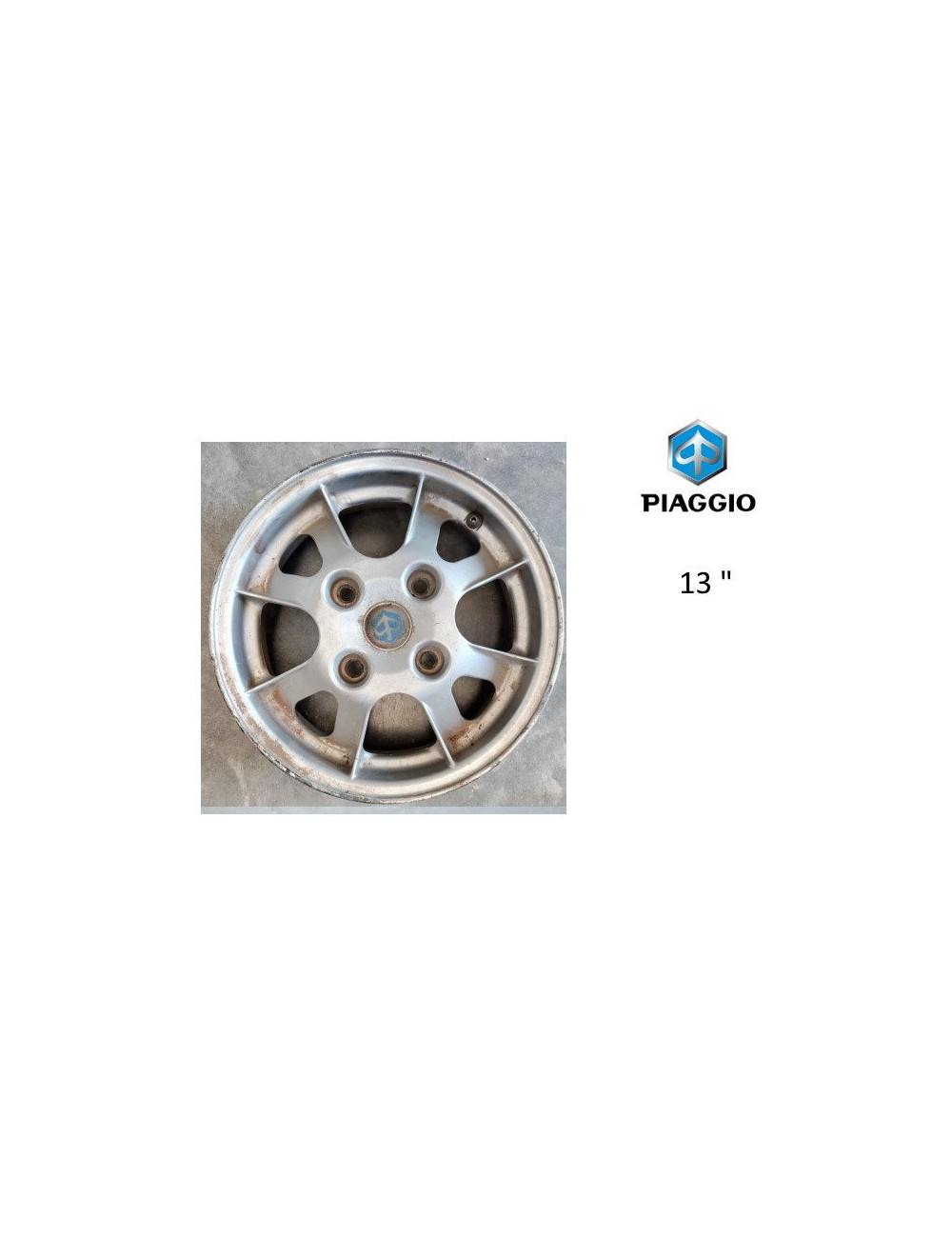 LLANTA DE ALUMINIO PIAGGIO M500 13". ORIGINAL LLANTA DE ALUMINIO PIAGGIO M500 13". ORIGINAL