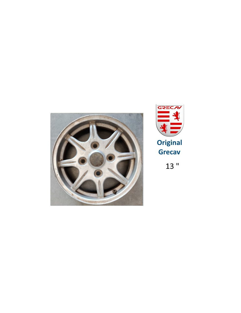 LLANTA DE ALUMINIO GRECAV EKE 13". ORIGINAL LLANTA DE ALUMINIO GRECAV EKE 13". ORIGINAL