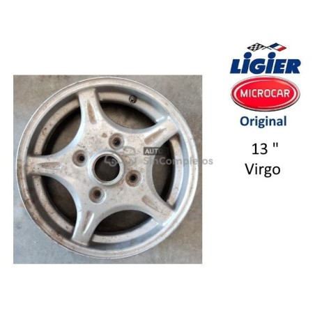 LLANTA DE ALUMINIO MICROCAR VIRGO 13". ORIGINAL