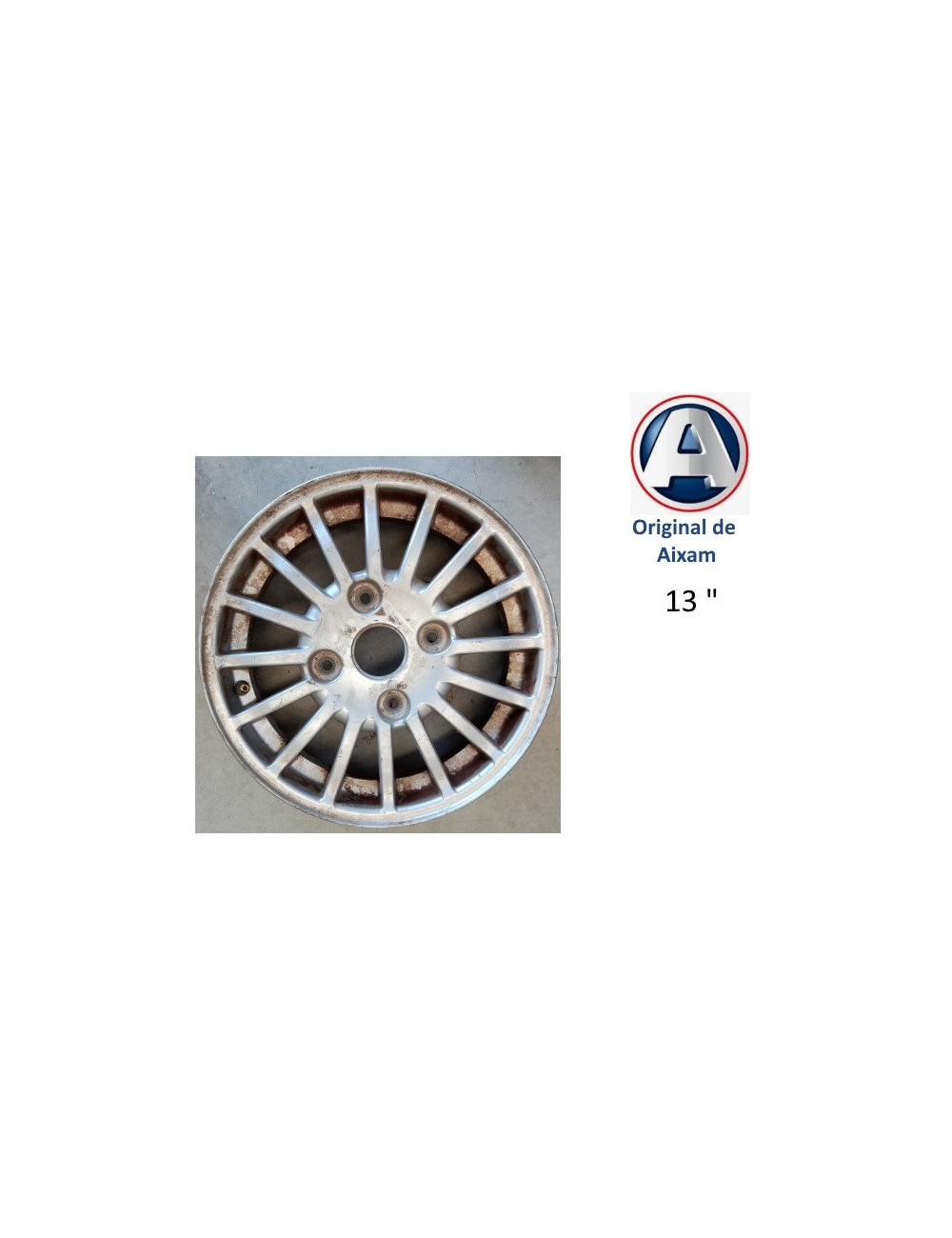 LLANTA DE ALUMINIO AIXAM 721 /741 / SCOUTY / CROSS 13". ORIGINAL LLANTA DE ALUMINIO AIXAM 721 /741 / SCOUTY / CROSS 13". ORIGINAL