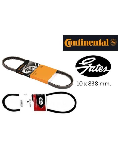 CORREA DE ALTERNADOR MICROCAR / AIXAM / MINAUTO. 10 X 838 MM.