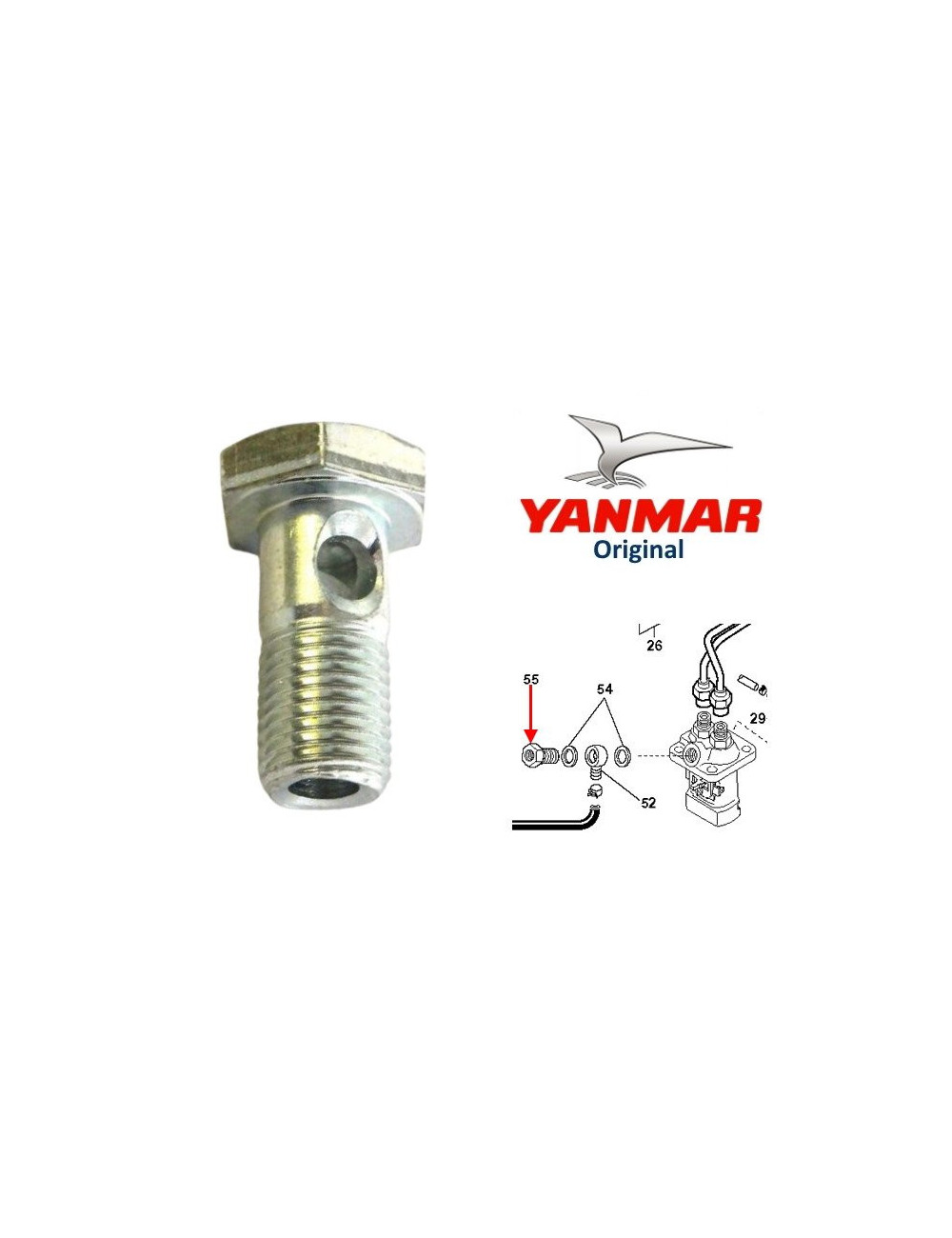 TORNILLO RACORD YANMAR. ORIGINAL. 1004961 TORNILLO RACORD YANMAR. ORIGINAL. 1004961