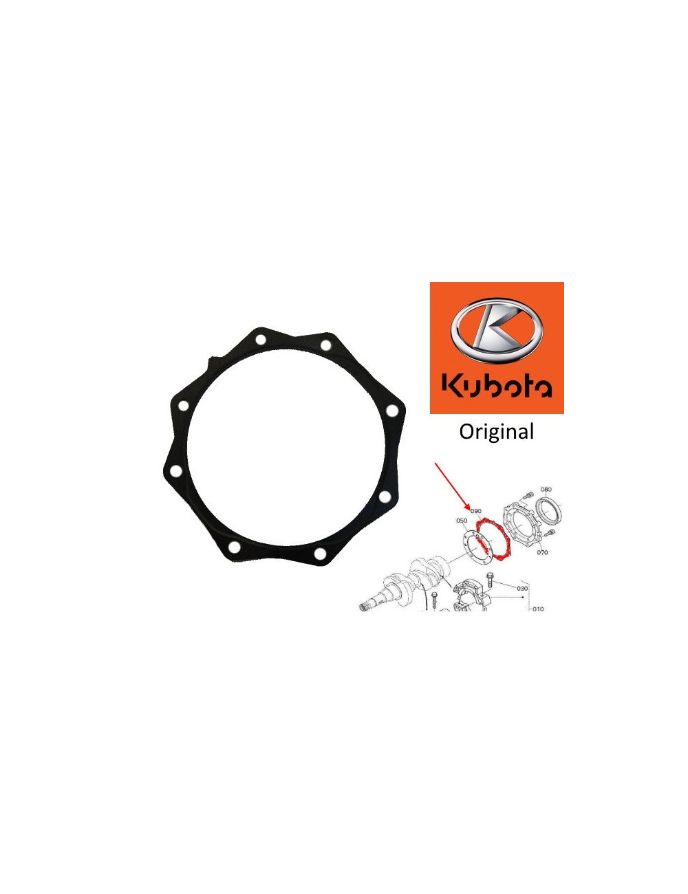 JUNTA DE CIGÜEÑAL LADO VOLANTE KUBOTA Z402 /Z484. 158410482. ORIGINAL JUNTA DE CIGÜEÑAL LADO VOLANTE KUBOTA Z402 /Z484. 158410482. ORIGINAL