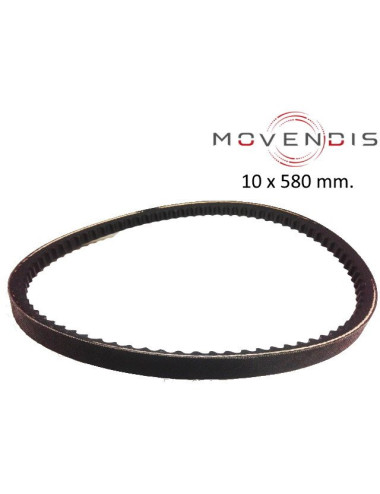 CORREA DE ALTERNADOR 10 x 580 mm.  MOVENDIS. 0112990