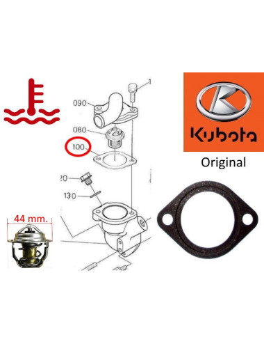 JUNTA DE TERMOSTATO DE MOTOR KUBOTA. ORIGINAL.1622173270