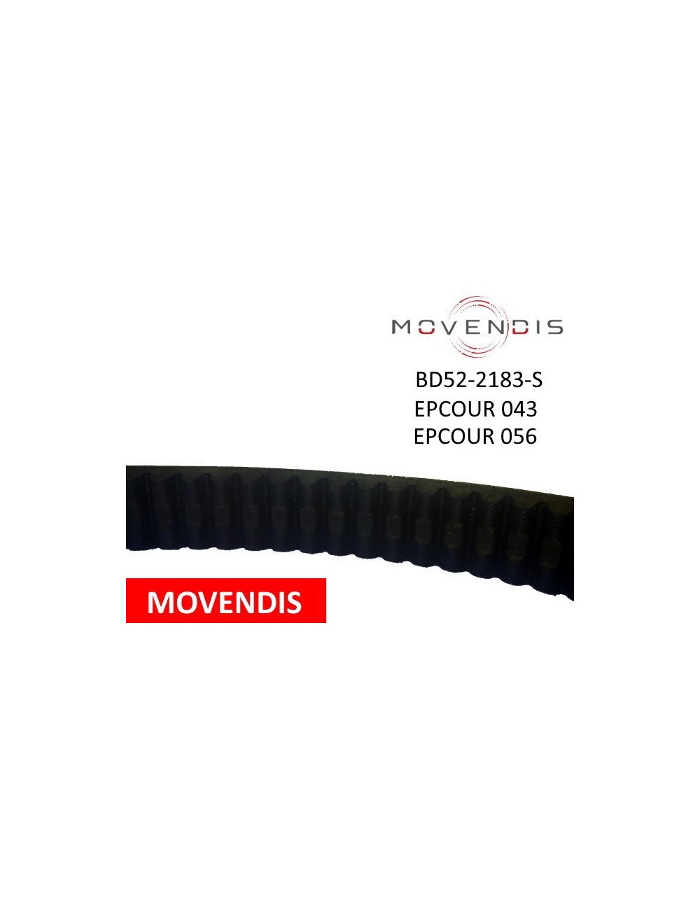 CORREA DE VARIADOR MOVENDIS BD52-2183-S / 056 / 043