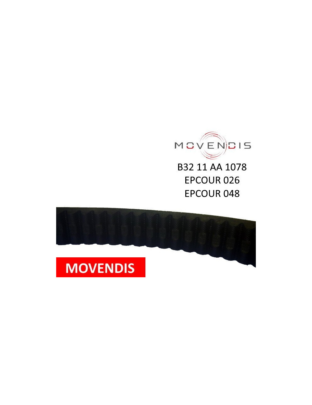 CORREA DE VARIADOR MOVENDIS 026 /B3211AA1078 /048 CORREA DE VARIADOR MOVENDIS 026 /B3211AA1078 /048